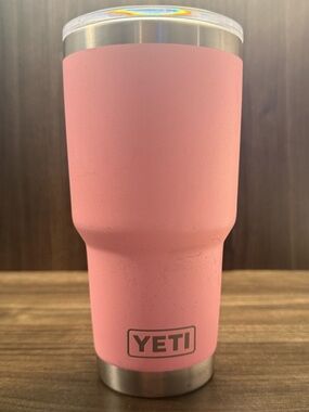 Hot Pink Yeti Pink Insulated Tumbler with Stainless Steel Base
